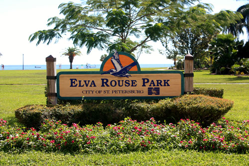 elva rouse park st. petersburg florida sign