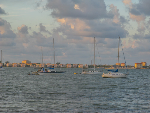 Sunrise over Boca Ciega Bay in Gulfport FL.