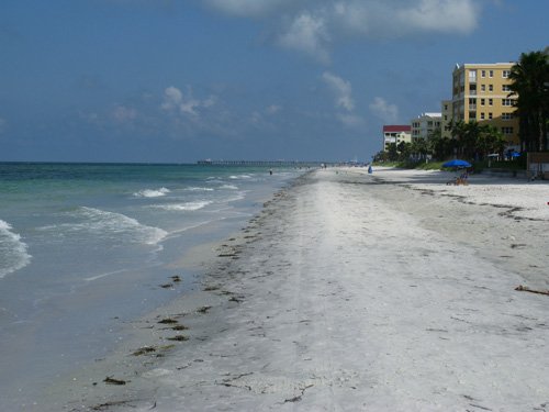 we took a walk along the beach after the mangos restaurant brunch on north redington beach fl