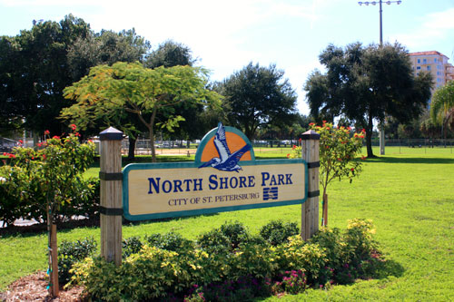 north shore park st. petersburg florida sign