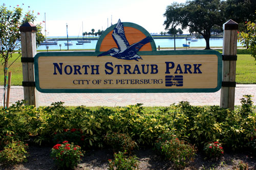 north straub park st. petersburg florida sign