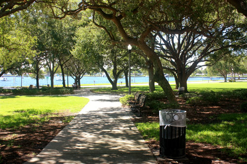 north straub park is a quiet place to take walks or just sit and read the newspaper