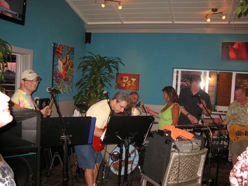 the ocean breeze lounge has great nightlife with live bands like Doc Rock