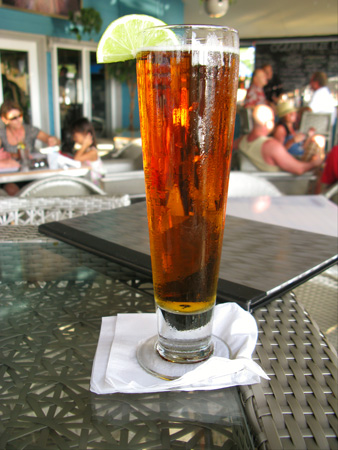 the ocean breeze restaurant is a great place to relax with a cold one