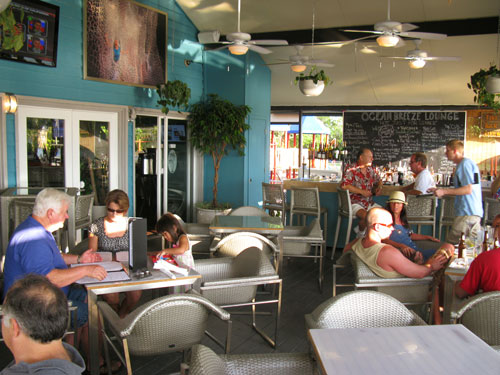 the ocean breeze restaurant has great outside seating