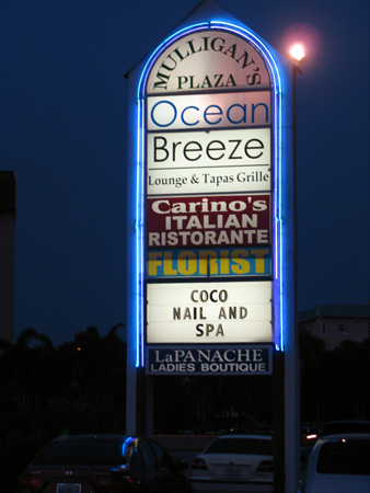 the ocean breeze lounge has great nightlife with live bands