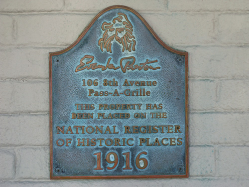 pass-a-grille historic district evander preston jewelery sign