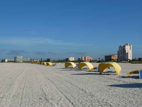 A quiet morning on Treasure Island Beach.