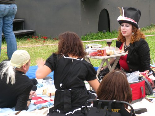 rocky horror show audience in costumes