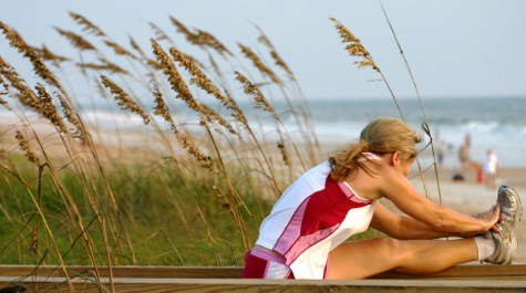 running on the beach burns belly fat