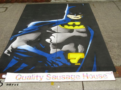 safety harbor florida chalk art batman drawing