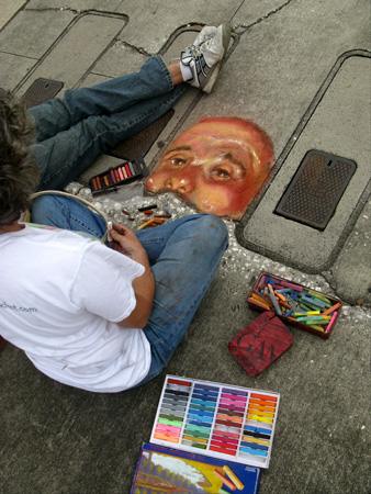 safety harbor florida chalk art contest impromptu drawing