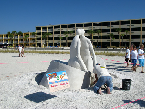 sand sculpture contest 2010 treasure island florida dan doubleday