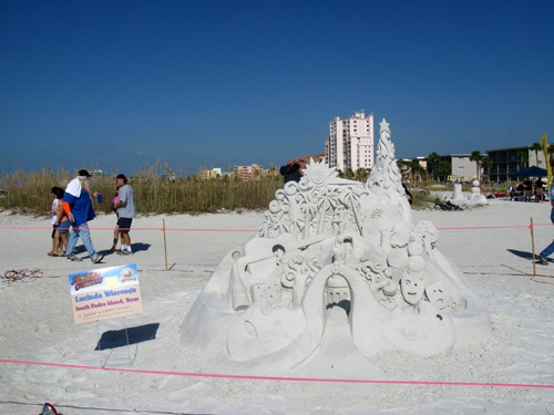 sand sculpture contest 2010 treasure island florida lucinda wierenga piece finsihed sand sculpture piece