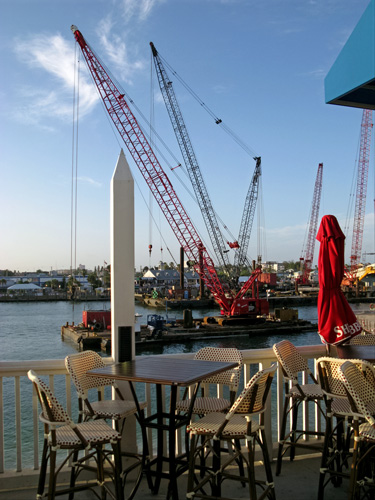 View of construction from Bubba Gump Restaurant 500v