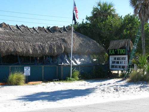 Sunset Beach on Treasure Island Florida  katiki beach bar.