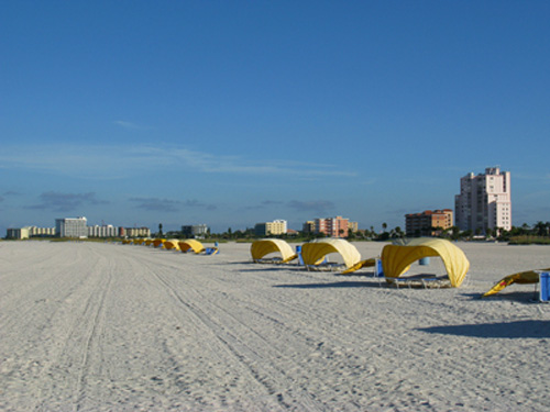 yellow cabanas treasure island beach