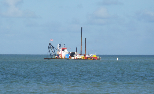 treasure island beach renourishment dredge in john's pass channel