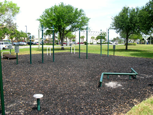 treasure island park has a nice exercise area on the south end