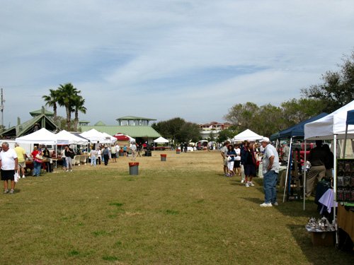 the treasure island open air market lawn