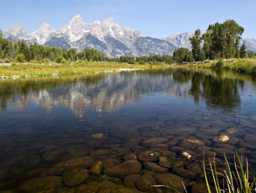 A beautiful view of Grand Teton National Park.